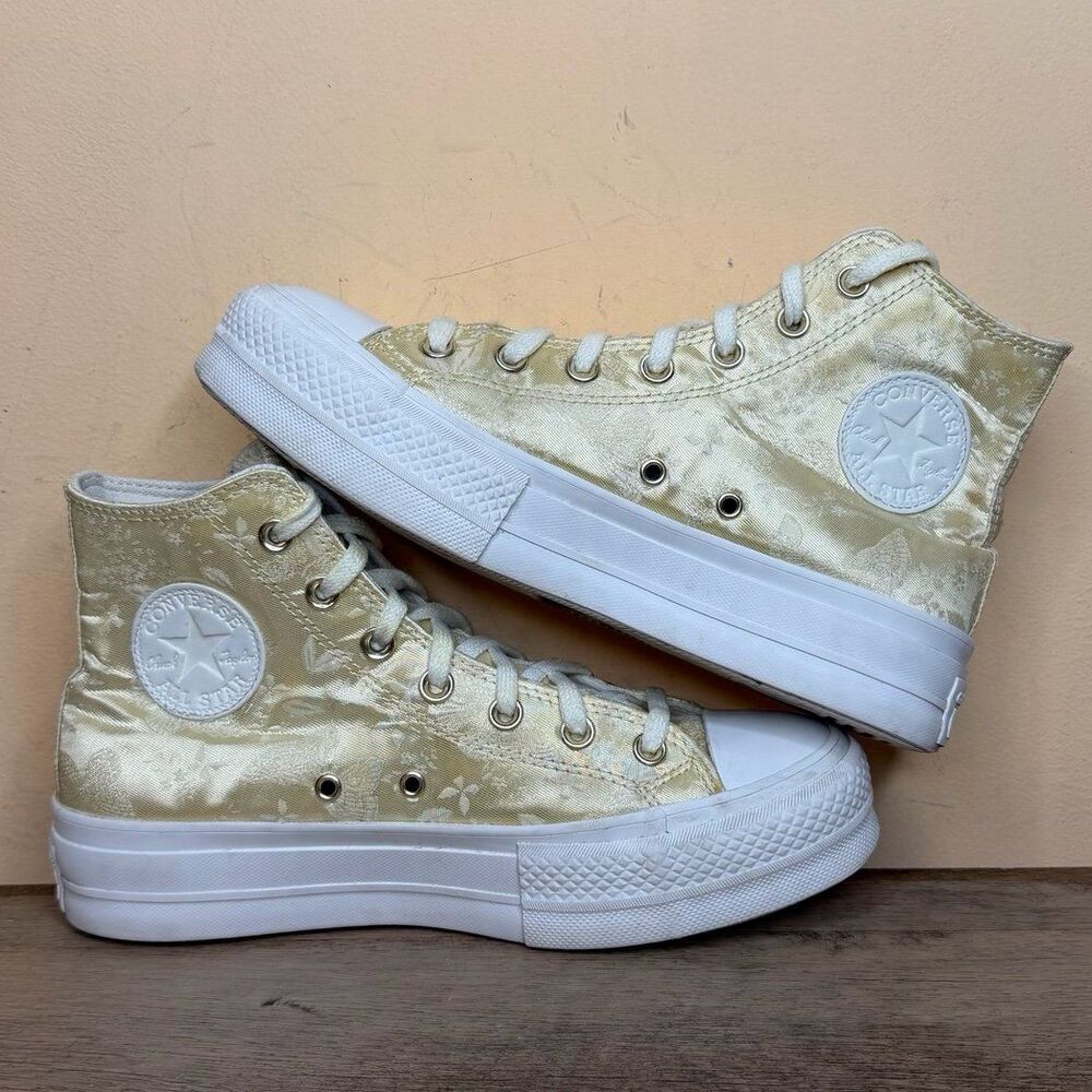 Converse CTAS Lift Platform Golden Butterfly high-top sneakers size 8 shoes